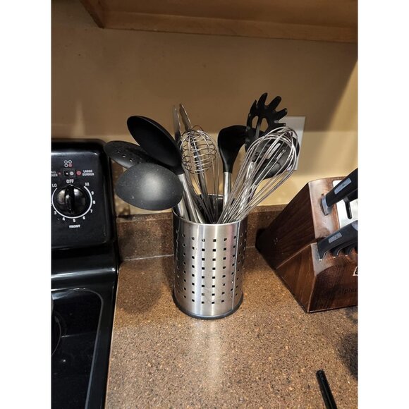 Smirly Silicone Utensils Set with Holder Kitchen Tools for Nonstick Cookware - Picture 3 of 16